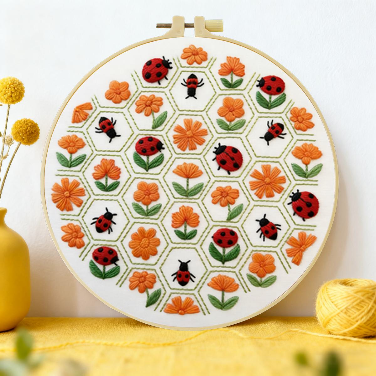 Embroidery Lady Bug - 1 шт. 20x20 см/15x15 см (7,87/6,3