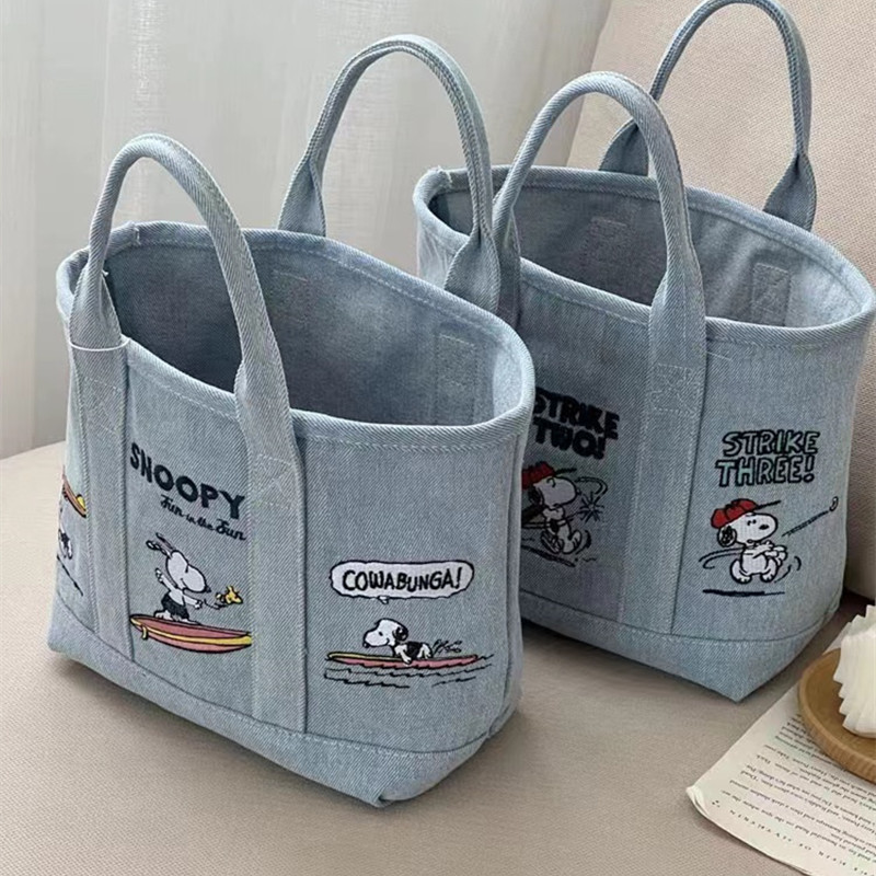 Embroidery Online - Новая джинсовая сумка-тоут с изображением Снупи,