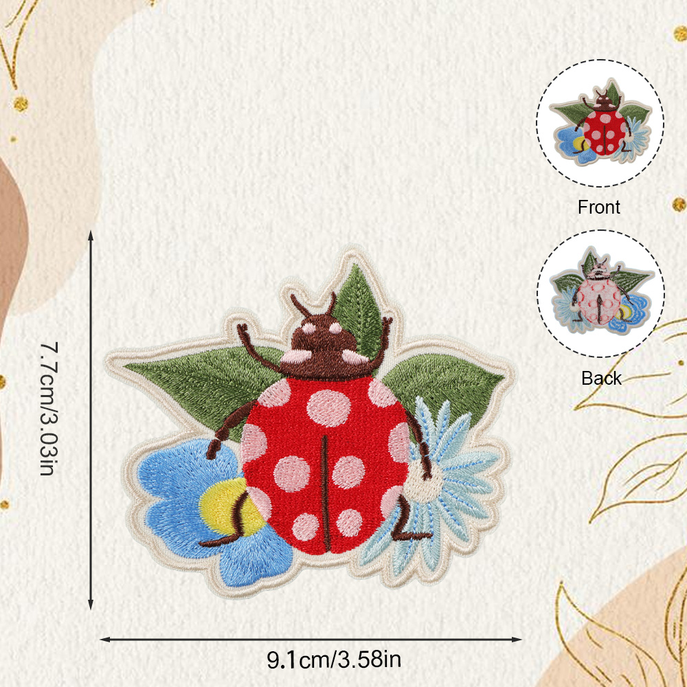1 шт. летняя нашивка с цветочн – обзор и цена Embroidery Lady Bug