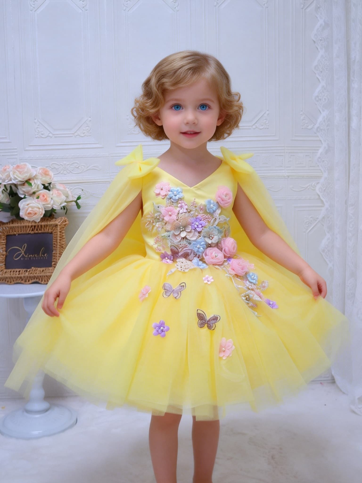 Индивидуальное роскошное плать – обзор и цена Embroidery Yellow Dress