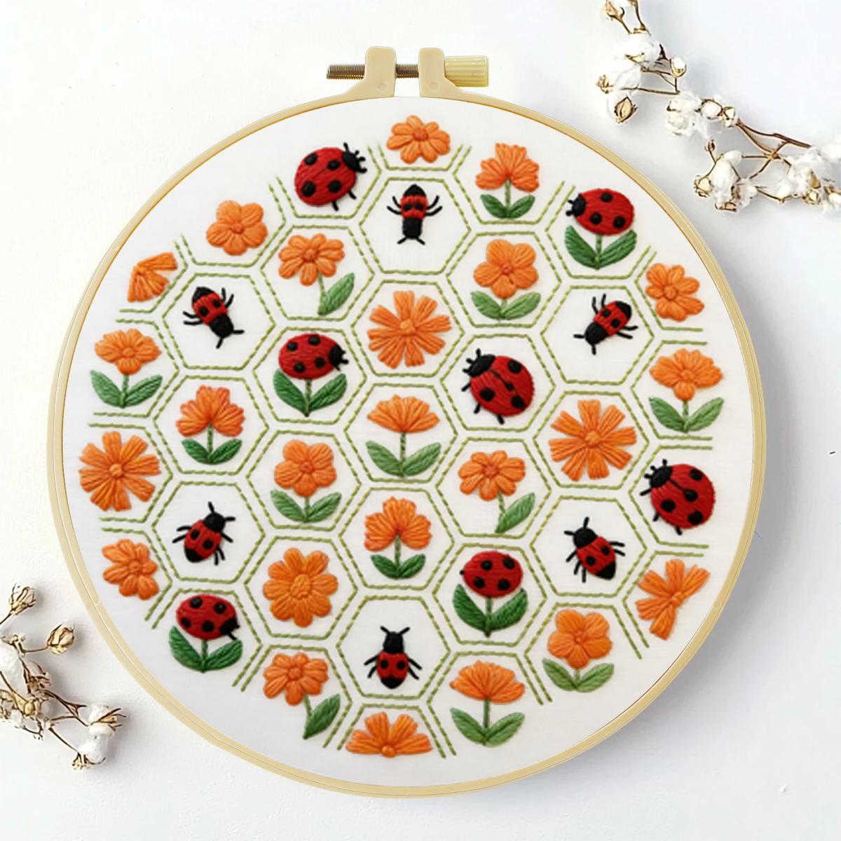 1 шт. 20x20 см/15x15 см (7,87/ – обзор и цена Embroidery Lady Bug