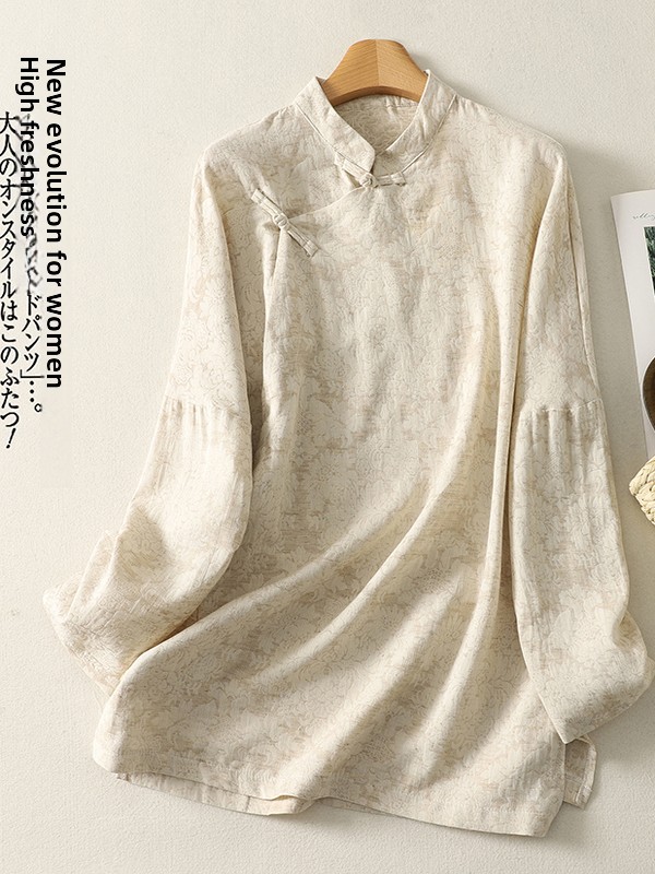 Ретро-рубашка из хлопка и льна – обзор и цена Embroidery Cotton Shirt